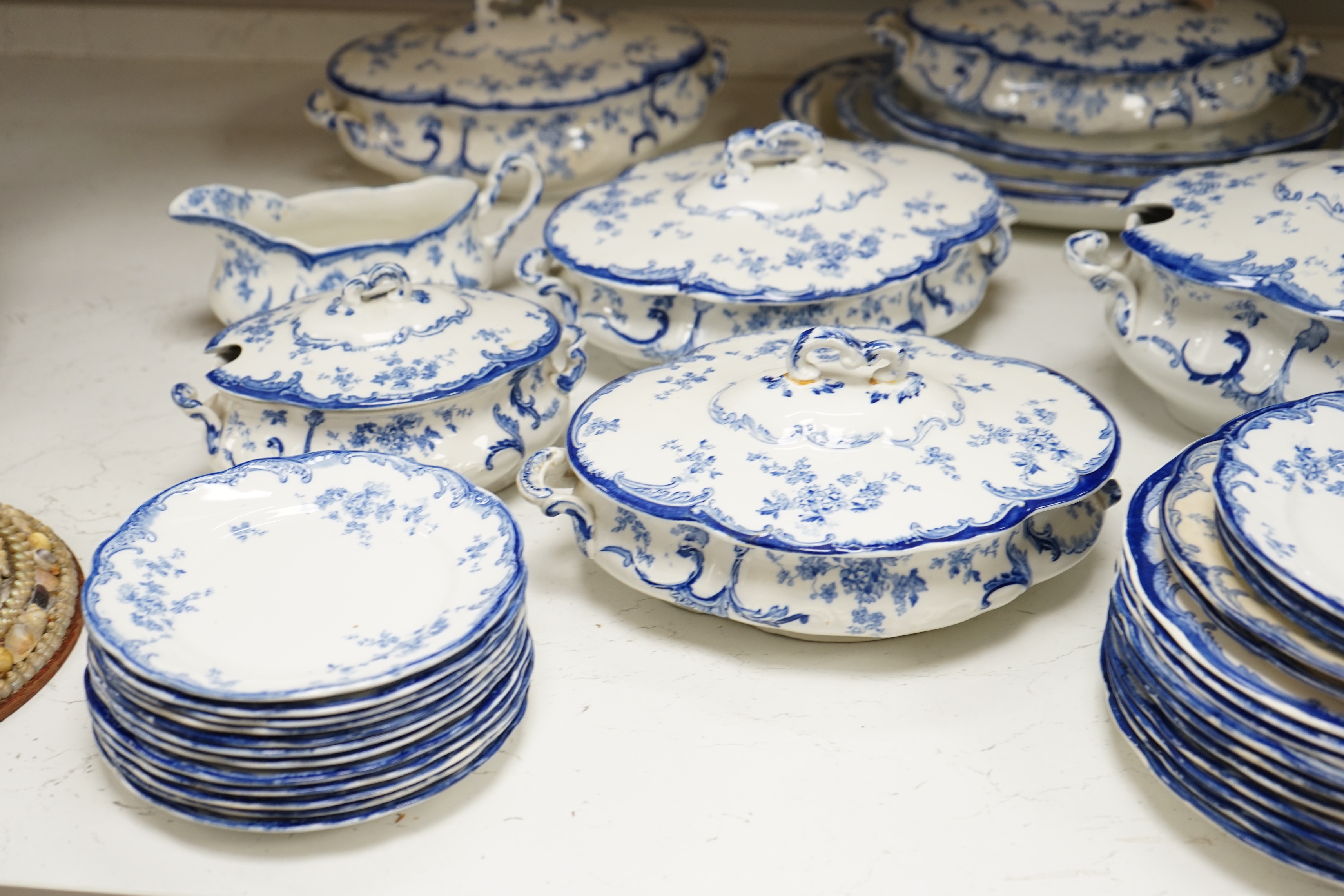 A Victorian Ridgways Cheswick pattern part dinner service